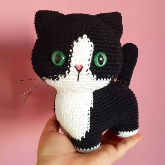 Knitting Black Cat Amigurumi Free Pattern 9