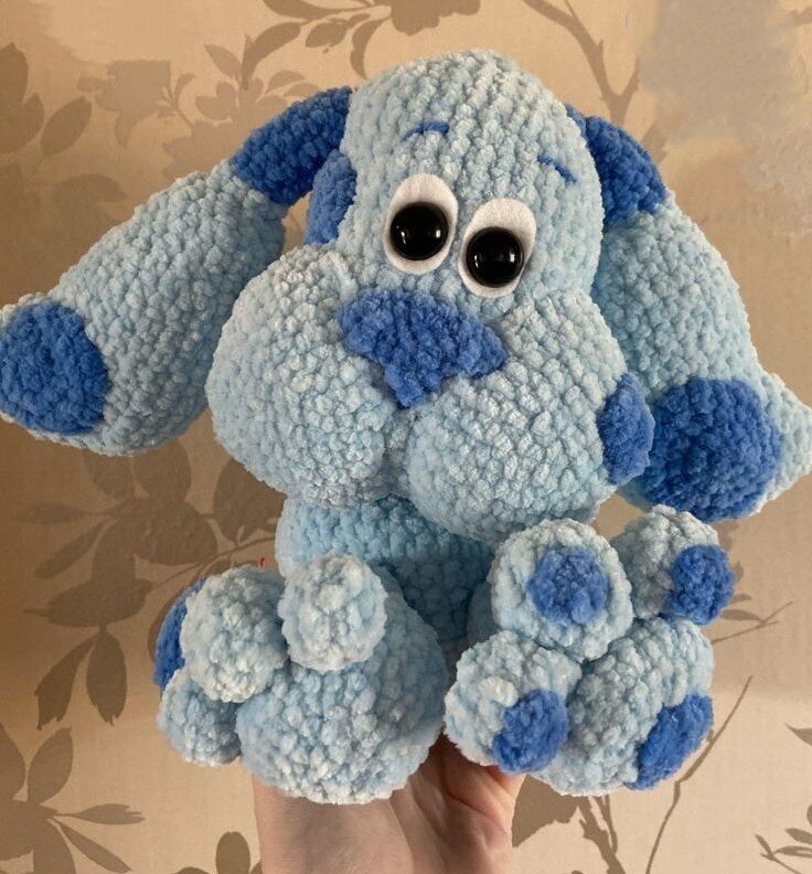 Knitting Blue Dog Amigurumi Free Pattern 3