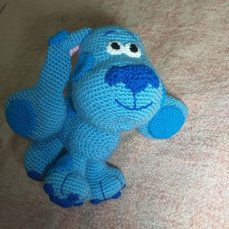 Knitting Blue Dog Amigurumi Free Pattern 4