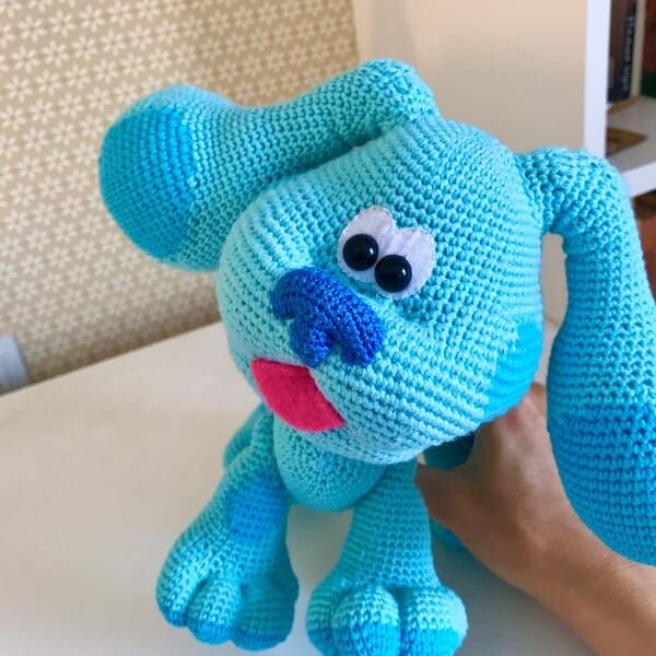 Knitting Blue Dog Amigurumi Free Pattern 5