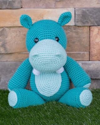 Knitting Blue Hippo Amigurumi Free Pattern 4