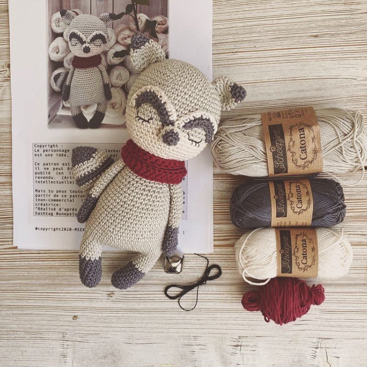 Knitting Raccoon Amigurumi Free Pattern 5