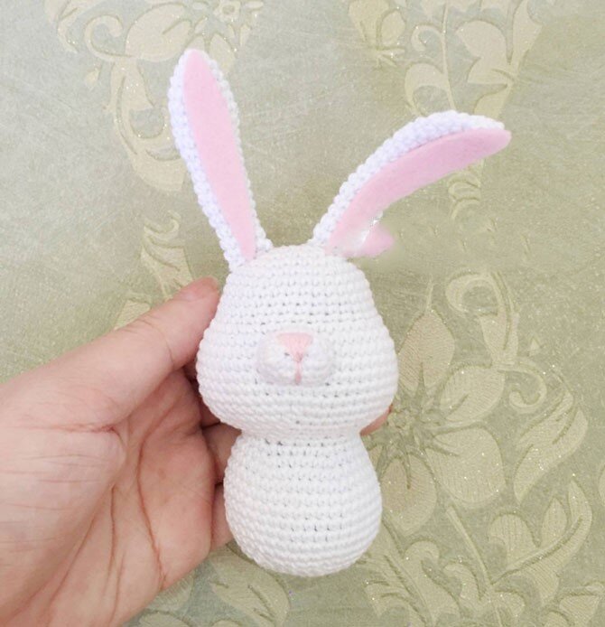 Knitting Snowball Rabbit Amigurumi Pattern 2