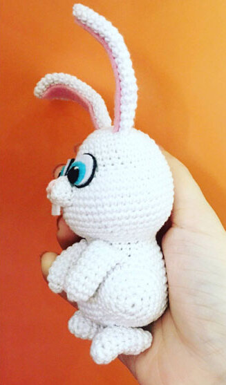 Knitting Snowball Rabbit Amigurumi Pattern 6