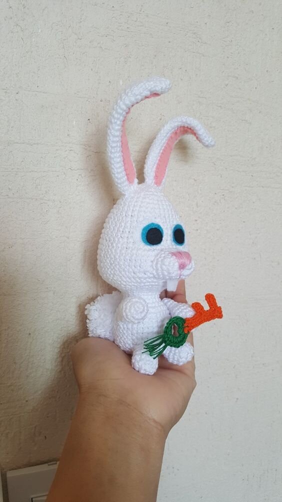 Knitting Snowball Rabbit Amigurumi Pattern 9