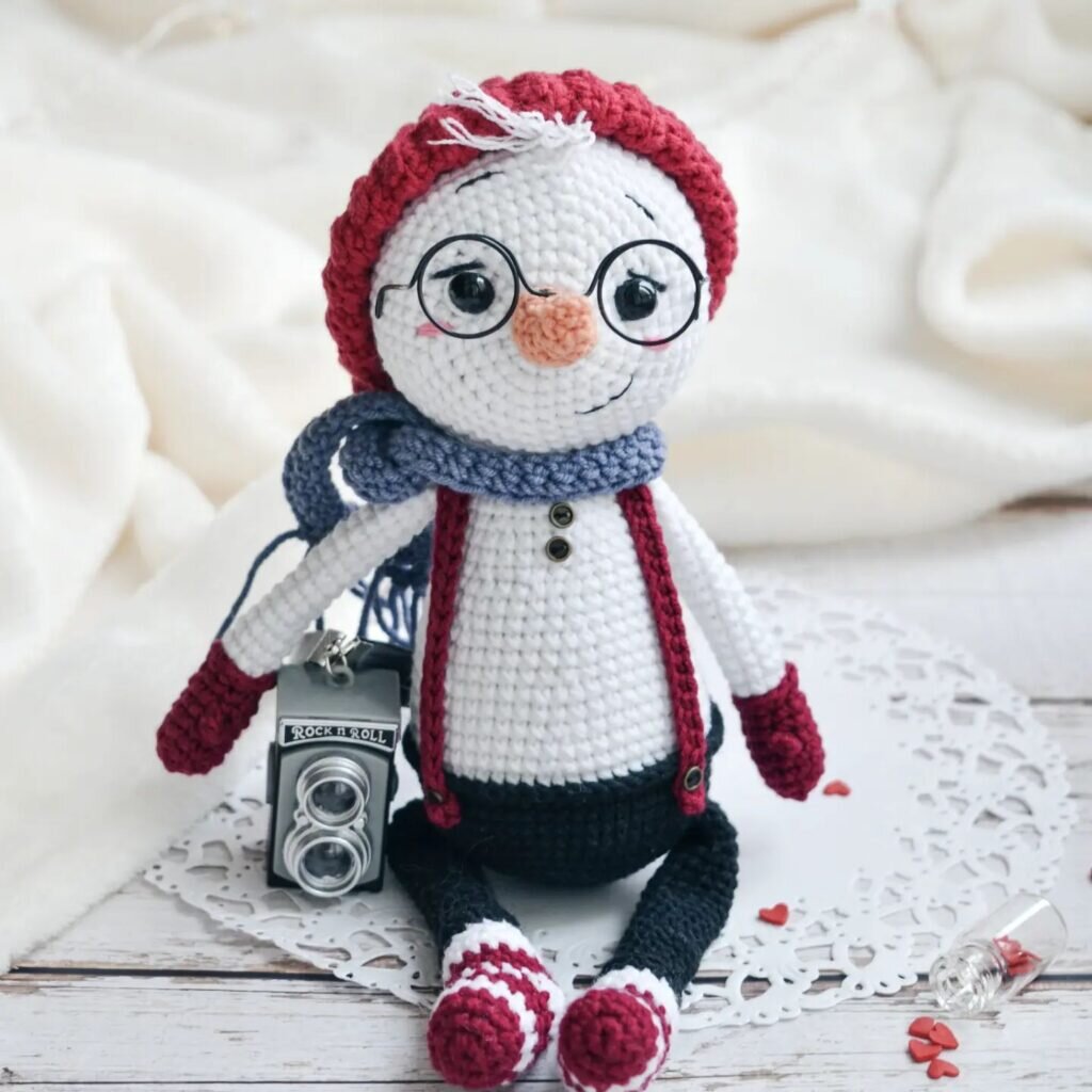 Knitting Snowman Amigurumi Free Pattern 7