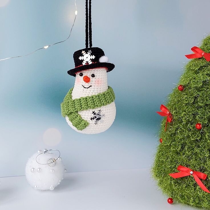 Knitting Snowman With a Hook Free Pattern 3