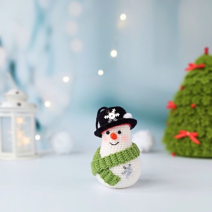 Knitting Snowman With a Hook Free Pattern 6