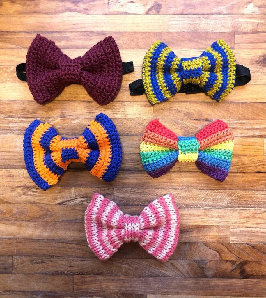 Knitting Tie and Crochet Bow Tie 4