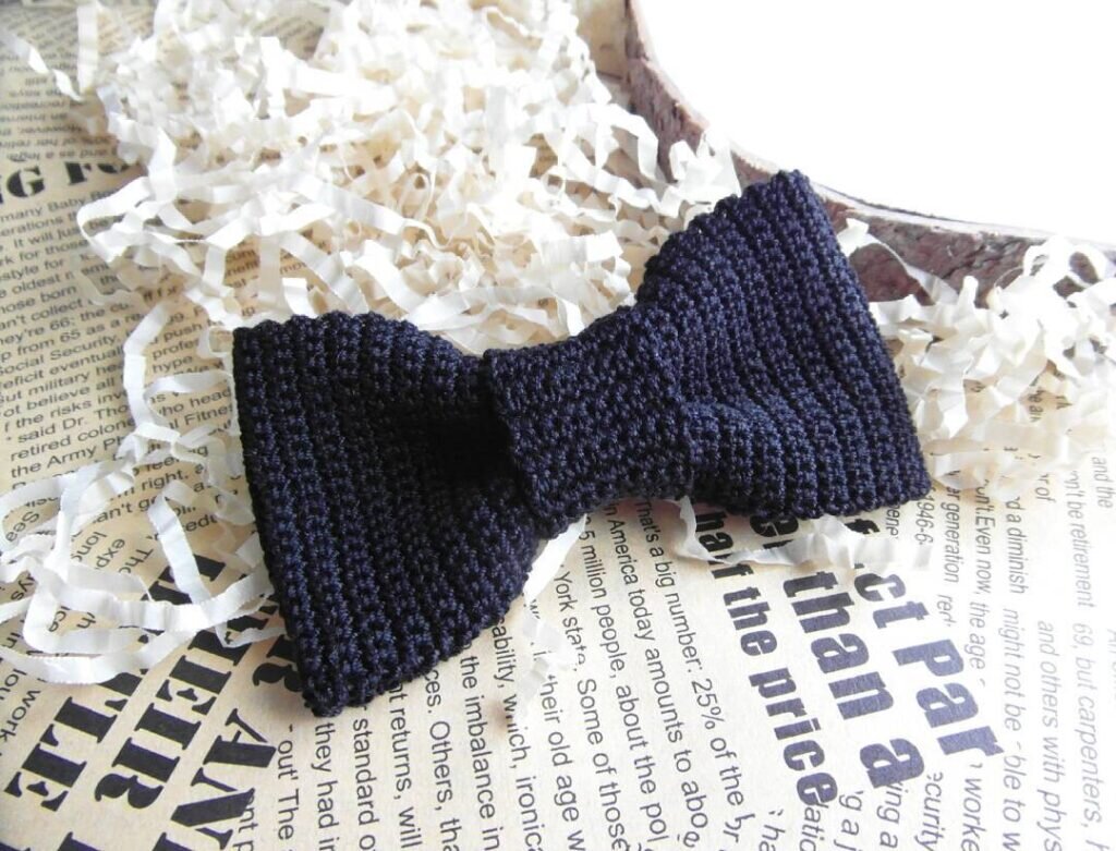 Knitting Tie and Crochet Bow Tie 9