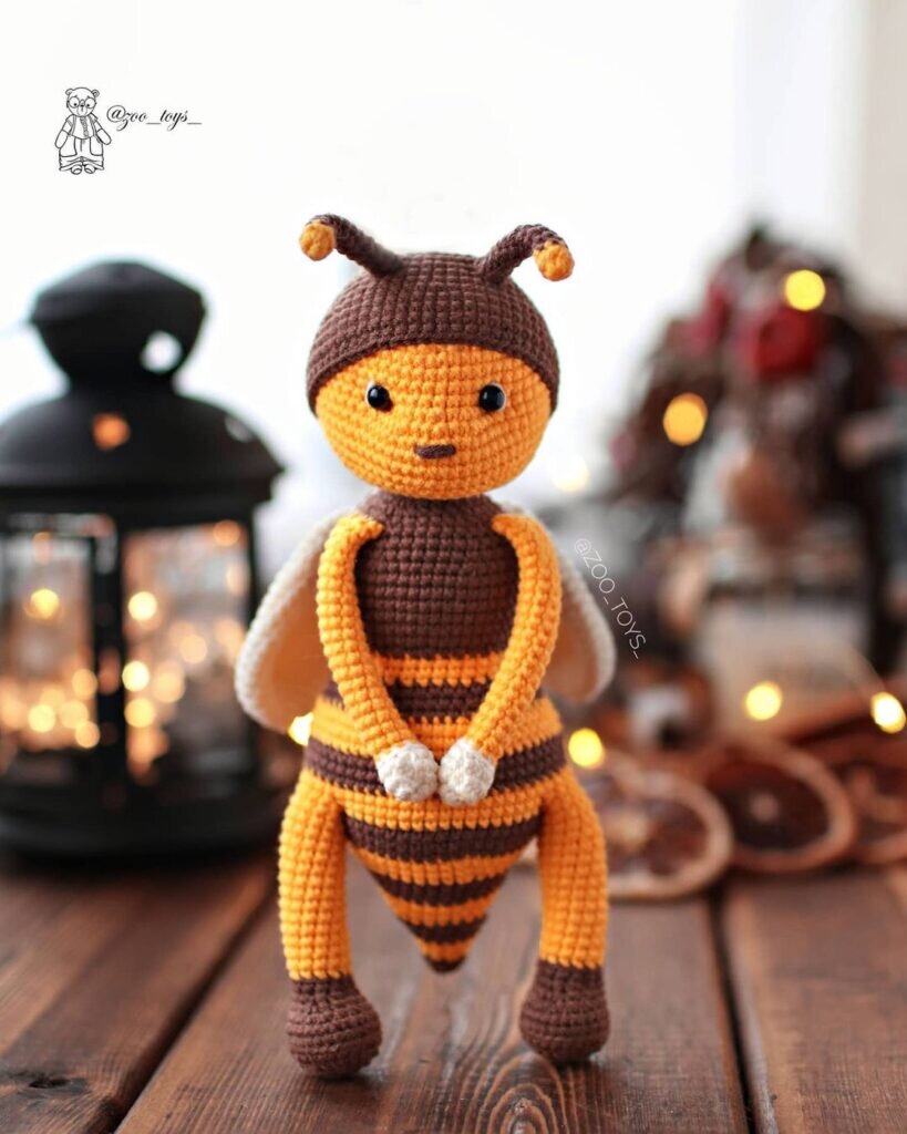 Knitting Toy Amigurumi Bee Pattern 4