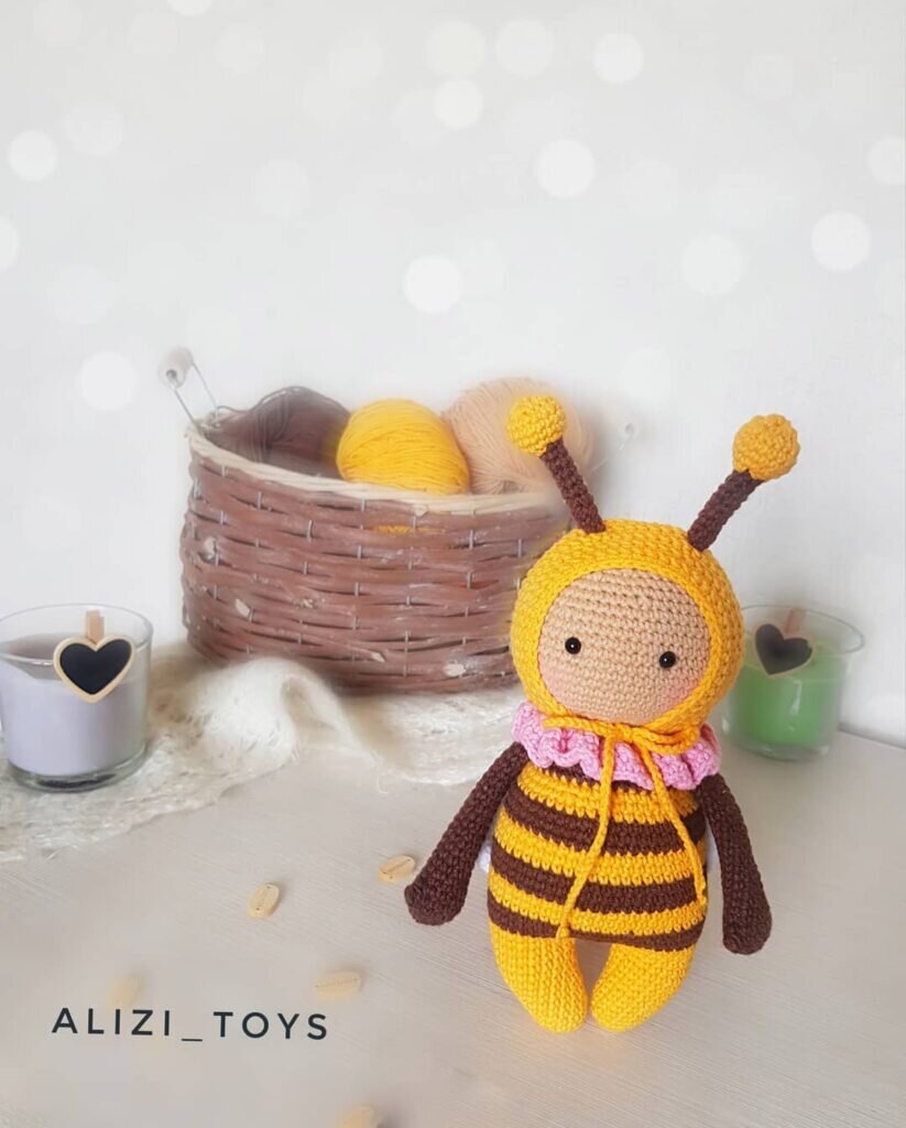 Knitting Toy Amigurumi Bee Pattern 9