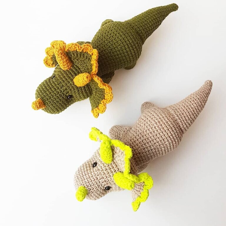 Knitting Toy Amigurumi Dinosaur Free Pattern 2