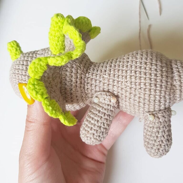 Knitting Toy Amigurumi Dinosaur Free Pattern 3