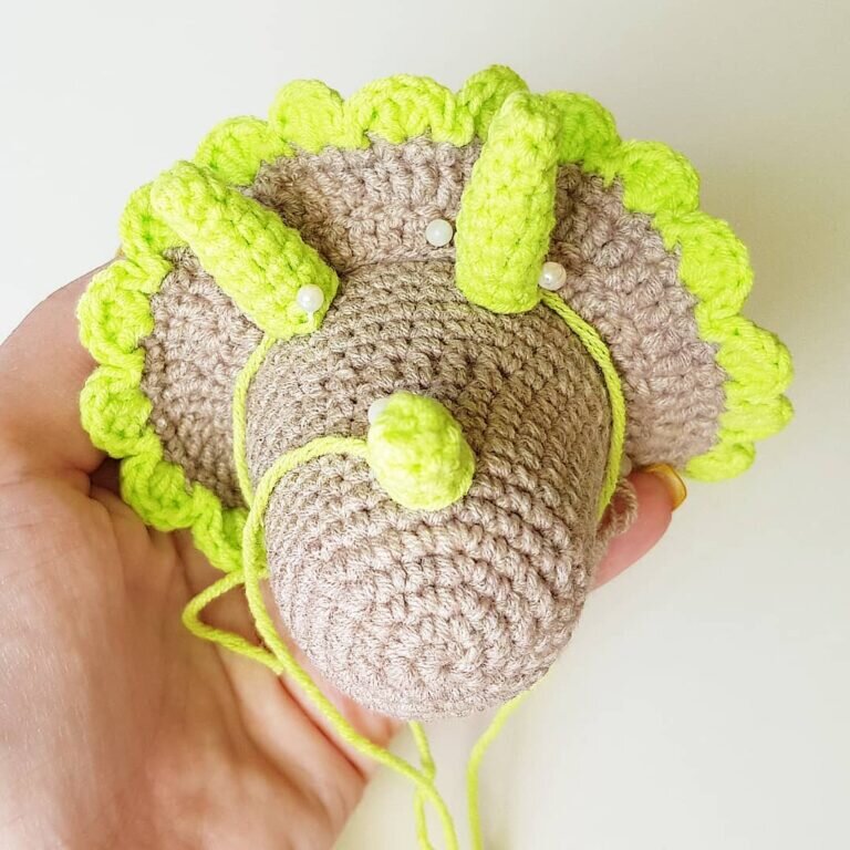 Knitting Toy Amigurumi Dinosaur Free Pattern 4