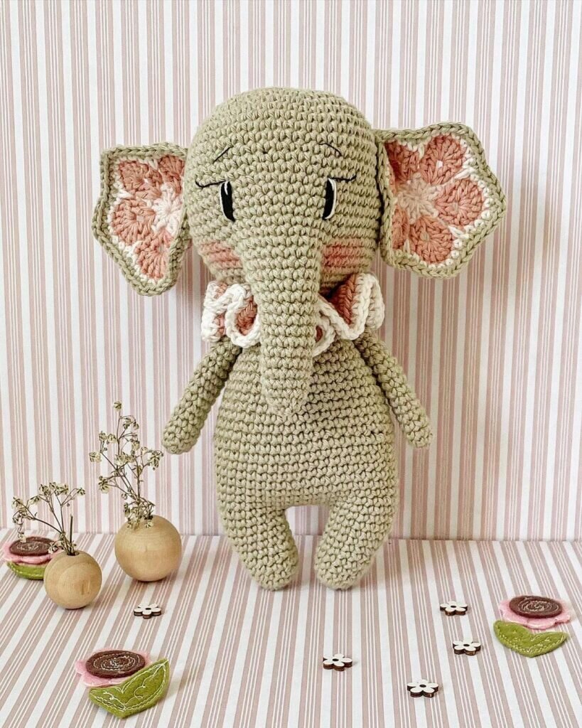 Knitting Toy Amigurumi Elephant Free Pattern 4