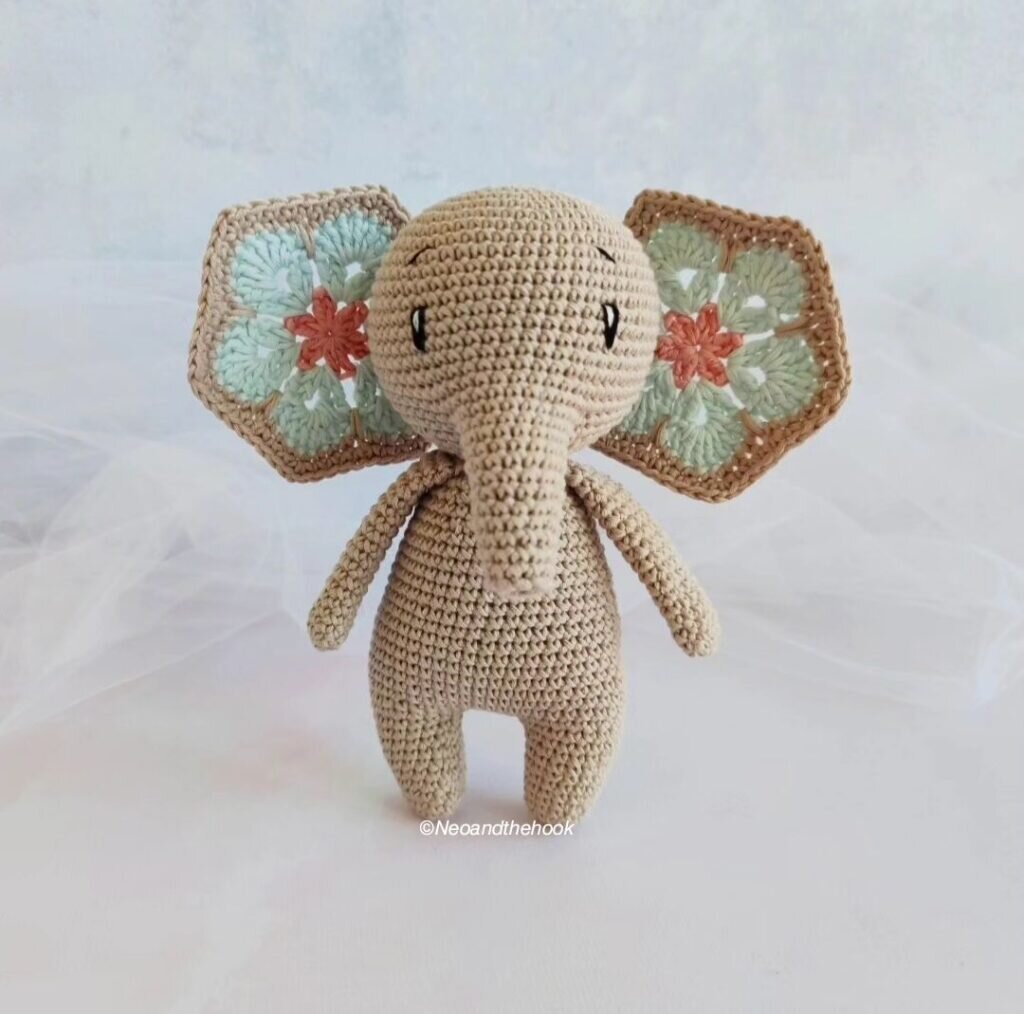 Knitting Toy Amigurumi Elephant Free Pattern 5