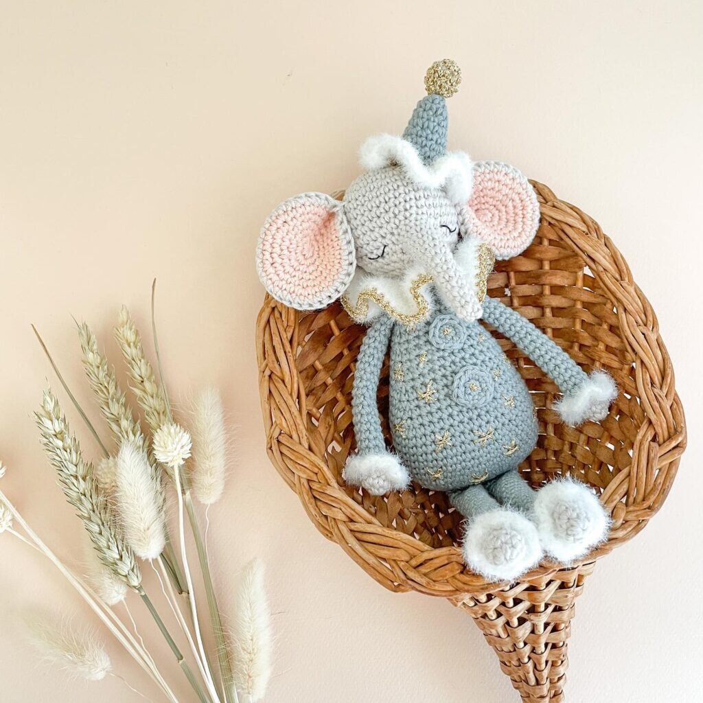 Knitting Toy Amigurumi Elephant Free Pattern 6