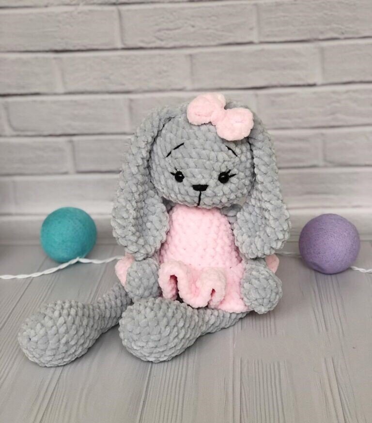 Knitting Toy Bunny Amigurumi Free Pattern 4