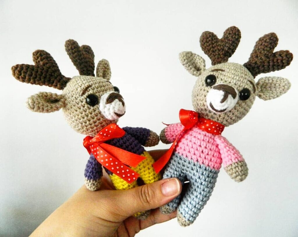 Knitting Toy Deer Free Pattern 2