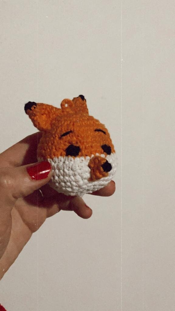 Knitting Toy Keychain Fox Free Pattern 1