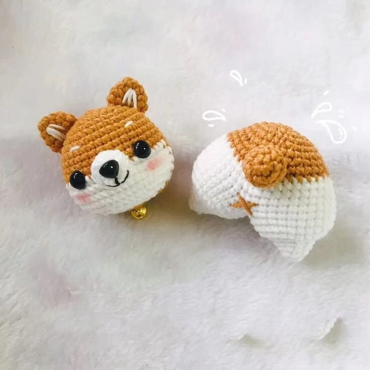 Knitting Toy Keychain Fox Free Pattern 4