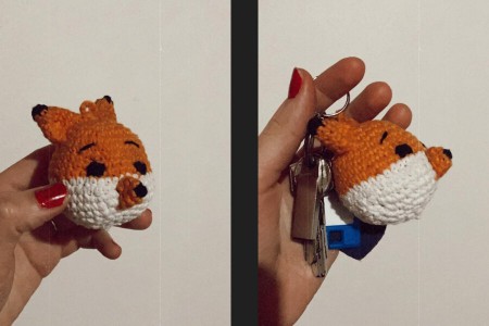 Knitting Toy Keychain Fox Free Pattern