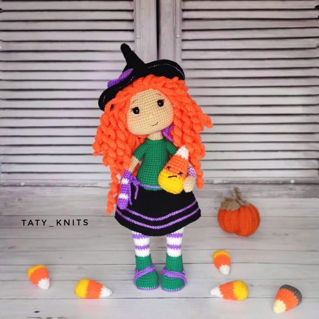 Knitting Witch Doll Amigurumi Free Pattern 3