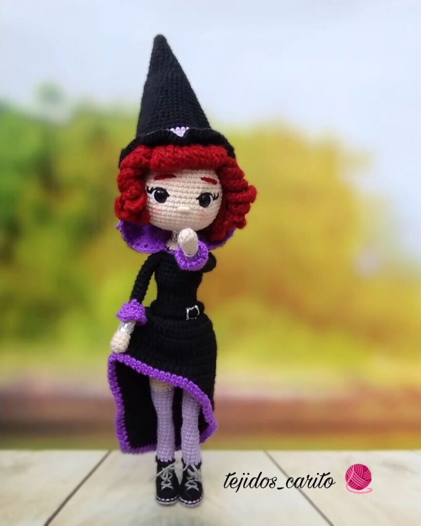 Knitting Witch Doll Amigurumi Free Pattern 7