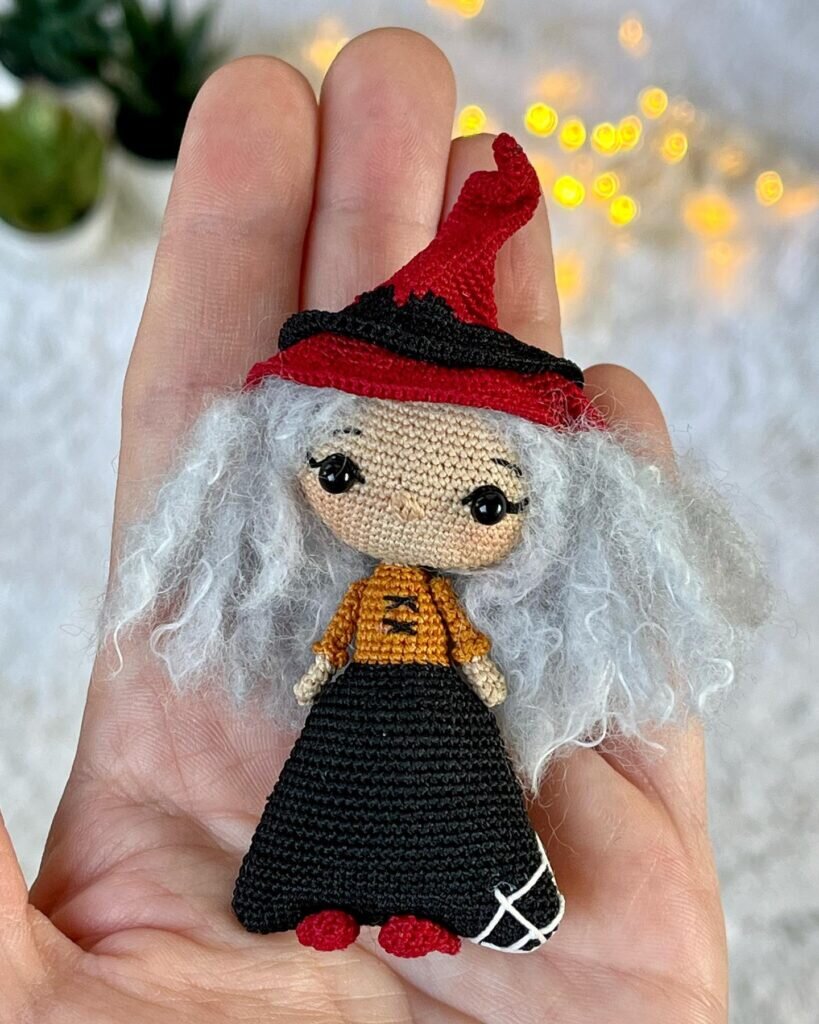 Knitting Witch Doll Amigurumi Free Pattern 8