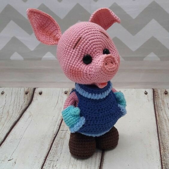 Making Knitted Amigurumi Pig 3