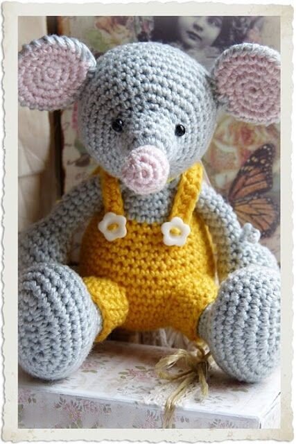 Mouse Gustavo Amigurumi Free Pattern 4