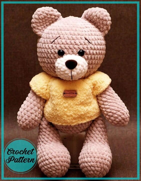 Plush Teddy Bear Amigurumi Free Pattern 7