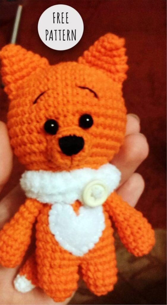 Small Toy Fox Amigurumi Free Pattern 5