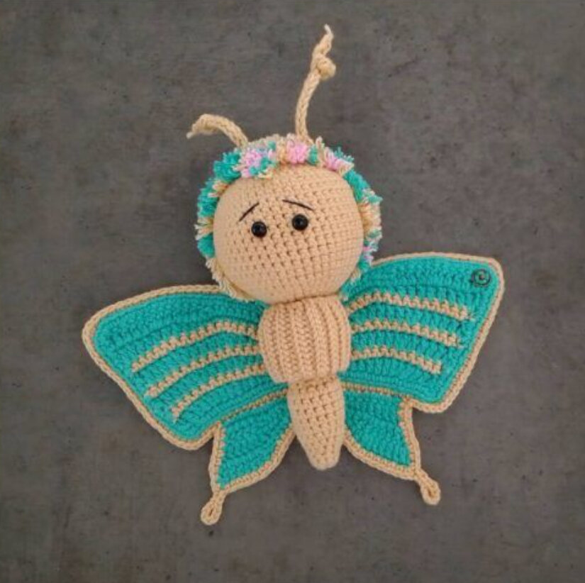 Toy Butterfly Amigurumi Free Pattern 7