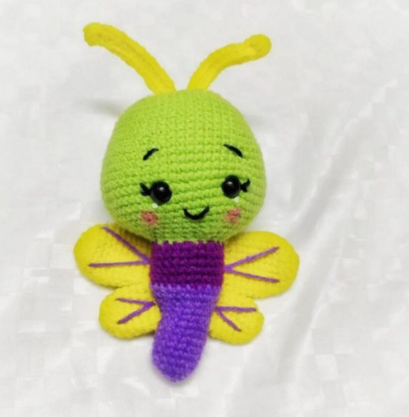 Toy Butterfly Amigurumi Free Pattern 9