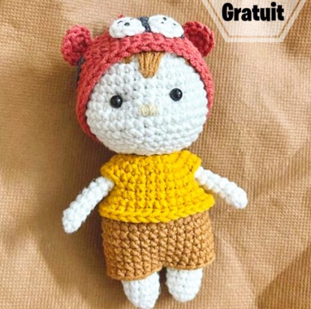 Toy Doll With Tiger Hat Free Pattern