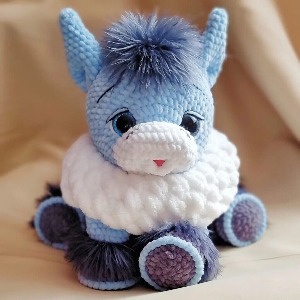 Toy Donkey Amigurumi Free Pattern 9