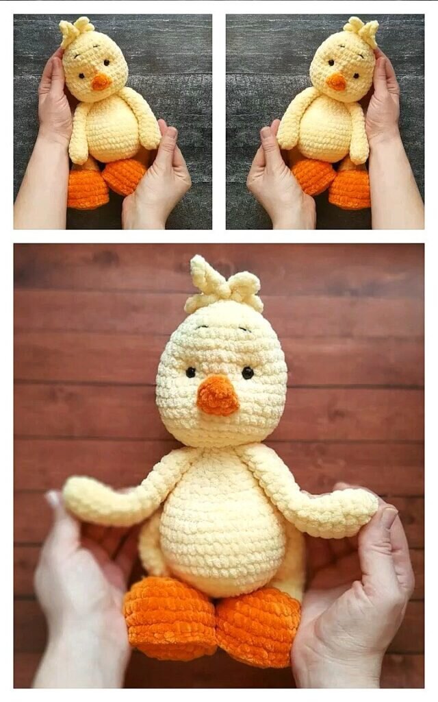 Toy Duck Amigurumi Free Pattern 1