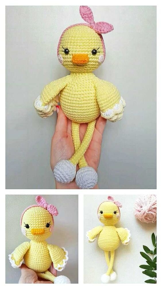 Toy Duck Amigurumi Free Pattern 3