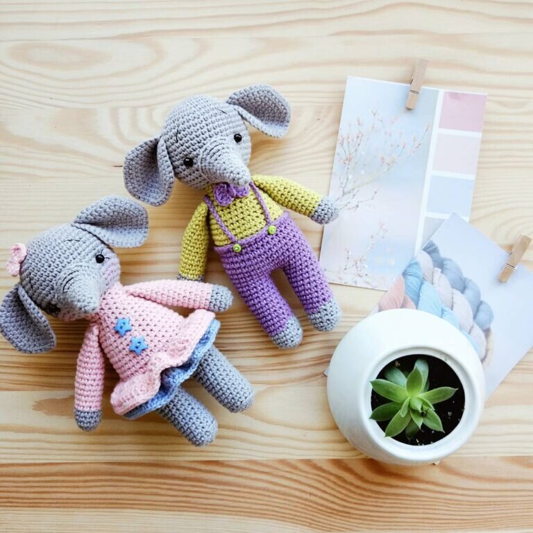 Toy Elephant Amigurumi Free Pattern 1