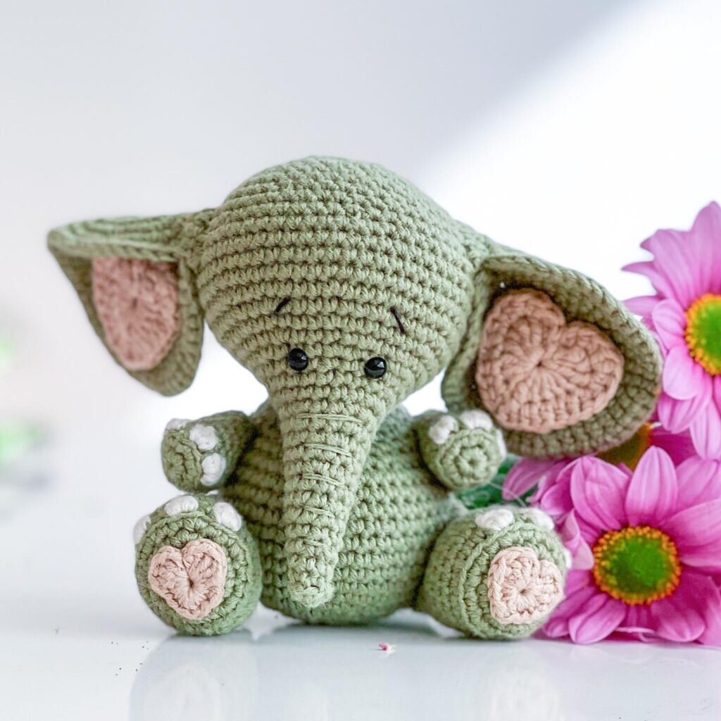 Toy Elephant Amigurumi Free Pattern 10