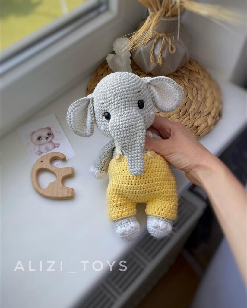 Toy Elephant Amigurumi Free Pattern 2