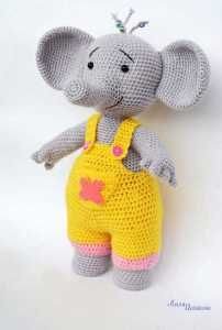 Toy Elephant Amigurumi Free Pattern 3