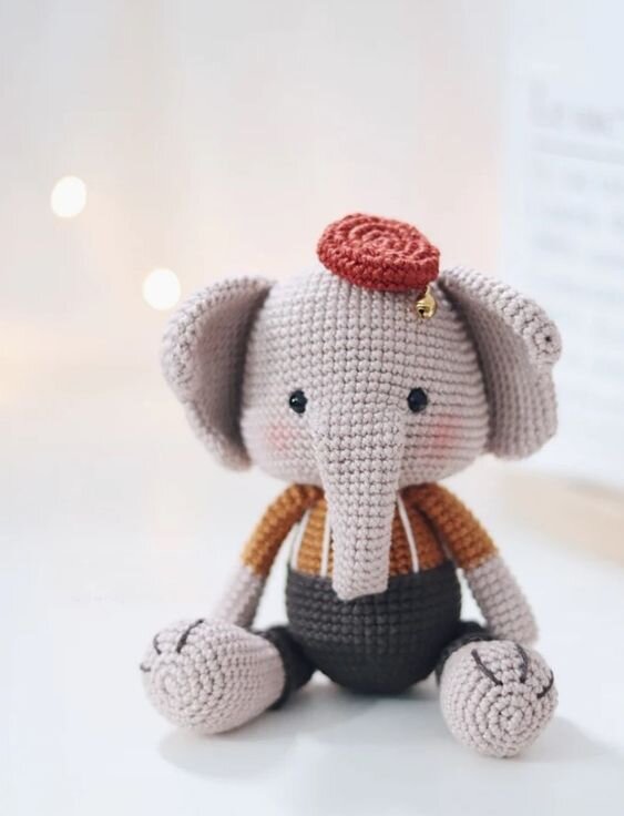 Toy Elephant Amigurumi Free Pattern 6