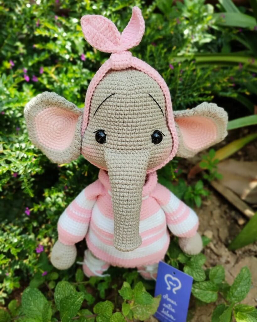 Toy Elephant Amigurumi Free Pattern 8