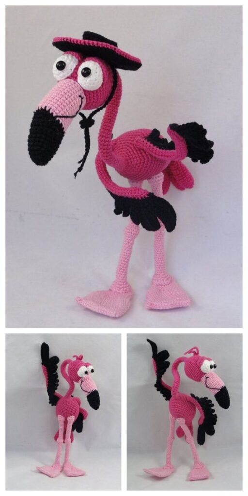 Toy Flamingo Amigurumi Free Pattern 4