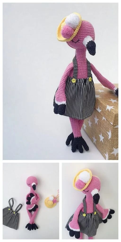 Toy Flamingo Amigurumi Free Pattern 5