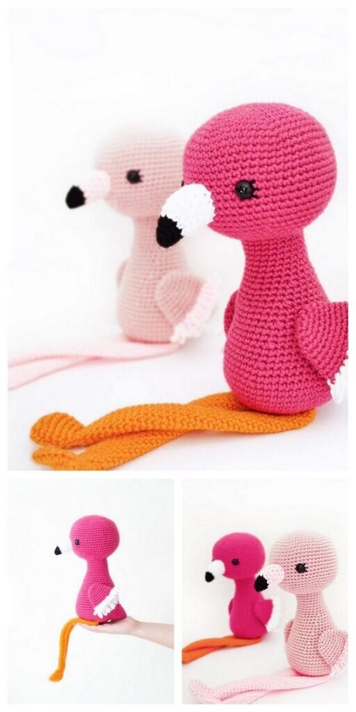 Toy Flamingo Amigurumi Free Pattern 6