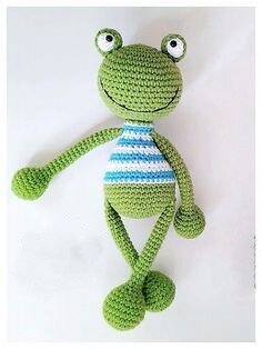 Toy Frog Amigurumi Free Pattern 1